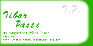 tibor pasti business card